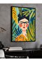 Frida Kahlo Portrait One Piece Black Wooden Framed Painting - 3