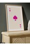 Ace of Spades - Pink One Piece Wooden Framed Painting - 3