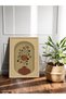 Black Flower in Brown Vase One Piece Wooden Framed Painting - 2
