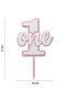 Pink Baby Girl 1 Year Old Cake Topper (1St Birthday Cake Topper) - 4