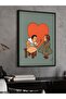 Shared Love One Piece Black Wooden Framed Painting - 3