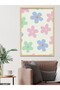 Colorful Flowers One Piece Wooden Framed Painting