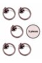 5 Pcs Ring Pendulum Handle Set - Top Screw Chair Back and Furniture Handle - 60 mm Copper