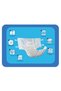 Adult Diaper with Waistband Textile Surface L - Large - Large 84 Pieces (6Pk*14) - 3