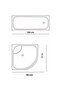 Bathroom Curtain Pink 2x110x200, Curtain Pipe Hanger, Corner Pipe White Gift, Shower Curtain Set - 5