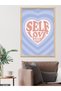 Self Love Club Heart One Piece Wooden Framed Painting