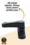 Premium Durable Protection Anthracite Pull-Type Metal Pvc Door Window Burglar Child Safety Lock 1 Piece - 2