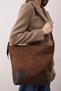 Brown Suede Women's Shoulder Bag Takaw26Oc00043 - 3