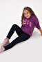 Girl's Violet Sequin Embroidered Hooded Basic Sweatshirt 50314257-Vr037 - 2