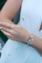 Sparkling Leaf Bracelet with Stones - 3