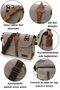 4046 Antiochia Shoulder Postman School Briefcase Travel Beige Waterproof Waxed Canvas Laptop Bag - 4