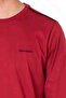 6099 Men's Burgundy Long Sleeve Crew Neck Pajama Set - 2