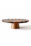 Lucasia Acacia Pedestal Cake Stand – Natural Wood Serving and Presentation Stand - 2