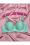 Women's Laser Cut Seamless Padded Striped Underwire-Free Bra - 4
