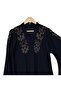 Elegant Black Abaya with Embroidered Shoulder Design – Corean Nada Fabric – Sizes 54 to 60 - 2