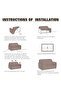Double Seat Elastic Printed Sofa Cover Black/Gold - 3
