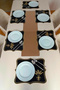 باشاك 100% مخمل (مطرز) سبلا-ذهبي/أسود 6 قطع - 2