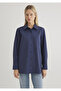 Navy Blue Shirt Loose Fit / Loose Relaxed Cut 1211047 -87518 - 4