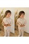 Cream Gingham Baby Boy Children's Shirt Salopette Bow Tie Set - 4