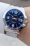 Silver Silver Color Steel Cord Original Sport Metal Men Wrist Watch - 2