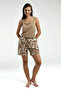 Women's V-Neck Summer Regular Fit Brown Shorts Set Pc9016-S-V1 - 4