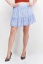 Women Petite Floral Tiered Mini Skirts, Disty Blue