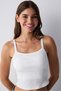 White Cupsecret Self-Padded Crop Cup Top