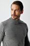 Anthracite Modern Fit Slim Fit Half Fisherman Plain Long Sleeve Knitwear - 3