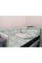 100% Cotton 70X110 Park Crib Side Protection Sleeping Set Green Crescent Star (7 Pieces) - 5