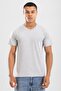 Men's V-Neck Cotton Flannel T-Shirt Gray Melange - 2
