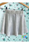 Top and Bottom Set Stretch Fabric Flexible Blouse with Fur Inside + Pleated Shiny Mini 4 Seasons Skirt - 6