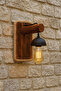 Decorative Rope Detailed Wooden Wall Sconce – Lighting for Cafe, Restaurant, Home 3 Pieces - 4