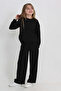 Girl's Wide-Legged Stone-Embellished Double-Faced Fabric Top and Bottom Set 12305 - 3