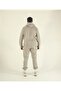 Men's Stone Winter Fleece-Lined Soft Textured Kangaroo Pocket K Hooded Elastic Leg Tracksuit Set - 6