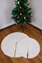 Plush Cream Christmas Pine Tree Six-Foot Cover Washable Fabric with Ribbon 100 cm - 5