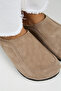 Lina Women's Genuine Leather Flat Sabo Slippers - 6