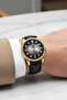Men's Wrist Watch with Black Leather Cord Calendar Bracelet Gift Zmdk1148 - 5