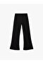 Cotton Wide-Leg Sweatpants with Elastic Waistband and Star Embroidery - 3