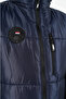 Girl's Navy Blue Fiber Hooded Windproof Inflatable Winter Jacket - 6