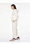 Fleece-Lined Cotton High Waist Stitching Detail Pocket Jogger Sweatpants - 2