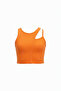 Girl's Strappy Crop Top (Orange)