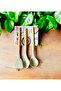 Silicone Bamboo Handle Serving Set 3 Pieces |   Spatula, Ladle, and Serving Spoon - 3