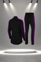Plus Size Women's Black New Supra Combed Cotton Fit Regular Mold Walking Jogging Tracksuit Set (4Xl-10Xl) - 4