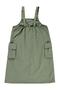 Strap Bellows Pocket Dress for Ages 10-13 - Khaki 10-11 Years Old - 2
