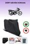 Black Kuba Cheetah 150R Motorcycle Tarpaulin Rear Bag Compatible