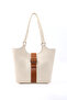 Cream - Tan Shk269 Faux Leather Single Compartment, Snap Fastener, Hand, Arm and Shoulder Bag
