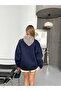 Women's Oversize Scarf Detailed Sweatshirt Basic New Season Top Clothing - 2