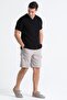Short Sleeve Men's Ribbed Summer Muslin T-Shirt Black Syh - 3