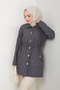 Women's Waist Tunnel Pass-Through Quilted Jacket Coat - 6