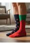 Left and Right Strawberry Patterned Socket Socks